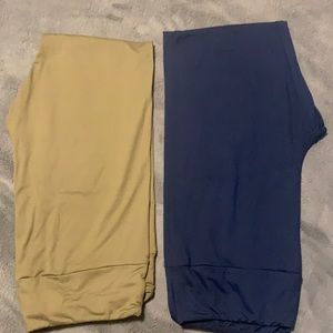 Lularoe TC Leggings Blue/Green (L/XL)